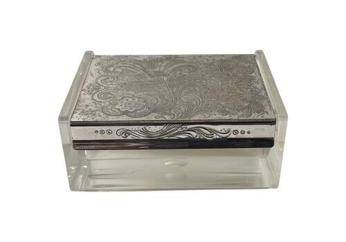 Art Deco Revival Transparent Box By Wmf Germany, 1970s