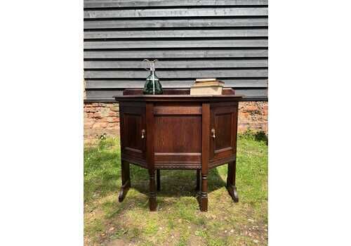 Antique Oak Sideboard / Early 20thc Oak “Forward” Hideaway Desk & Chair