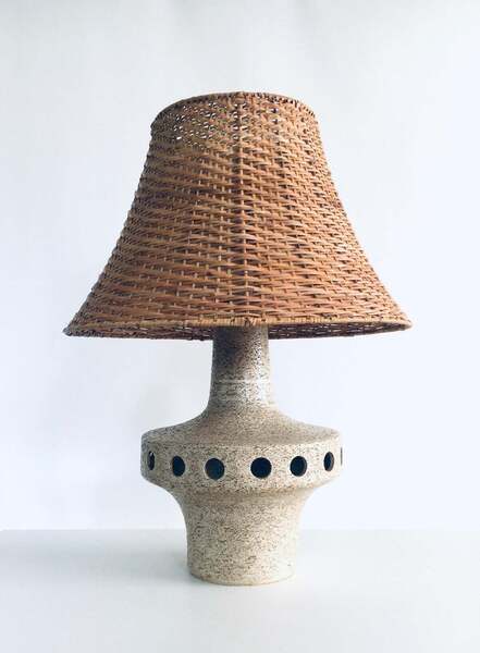 1960's Dutch Design Studio Art Pottery Table Lamp photo furniture