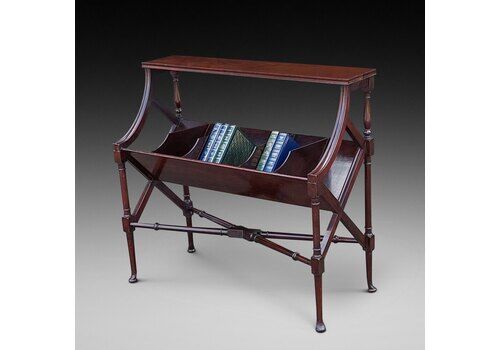 Edwardian Mahogany Library Book Trough