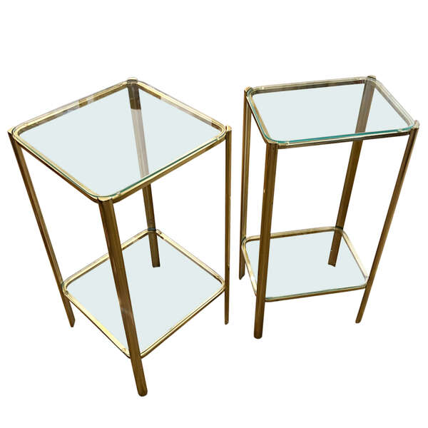 Near Pair Of Two Tier Side Tables By Jacques Lepelletier photo furniture