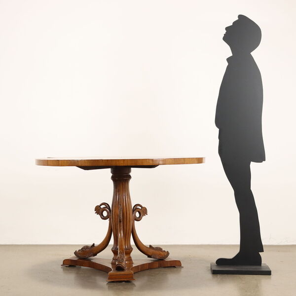 Antique Table Empire Style Walnut With Extensions XX Century photo furniture