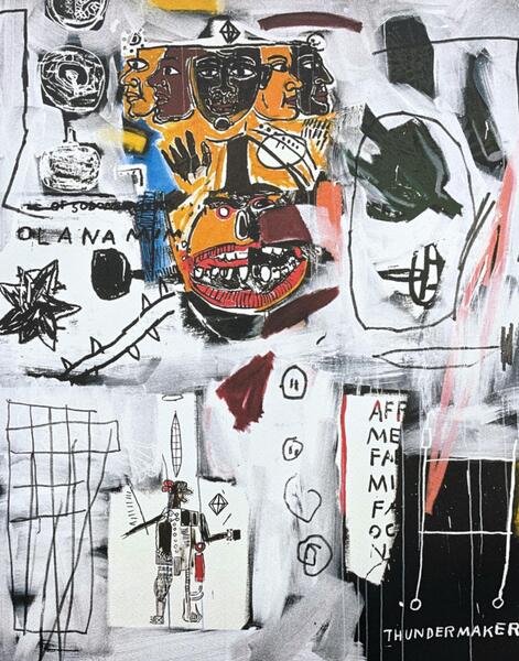 Jean Michel Basquiat Thundermaker   Signed, Certificate, Limited Edition Of 300 photo furniture