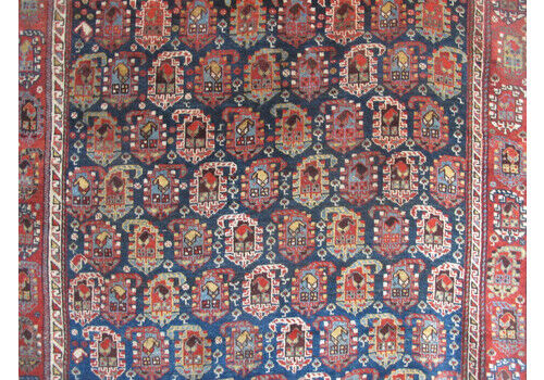 Antique Persian Tribal Rug With Botehs, Circa 1880, 3.00m X 1.60m