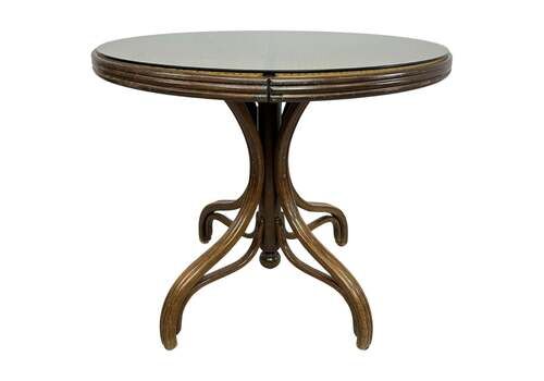 Thonet Dining Table For 4 People With Glass Top