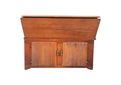 Solid Sicilian Walnut Sideboard Antique 1700 With Doors And Upper Door