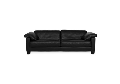 De Sede Ds 17 Leather Three Seater Black Sofa