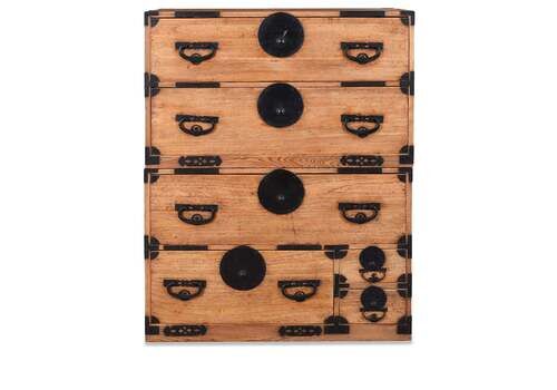 Japanese Kanto Style Kasane Isho Tansu, Meiji Period