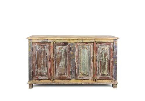Reclaimed Teak Indian Sideboard With Painted Finish