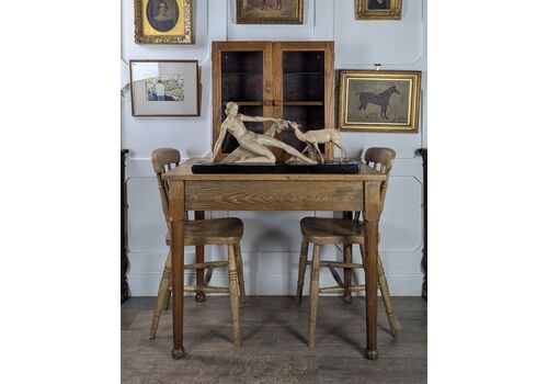 Early 20th Century Arts & Crafts Pitch Pine Kitchen Table