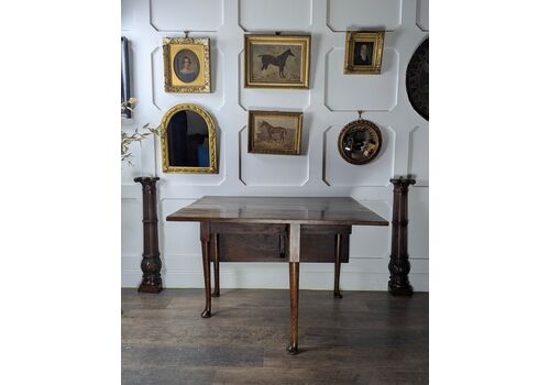 George III Oak Drop Leaf Table – Pad Feet