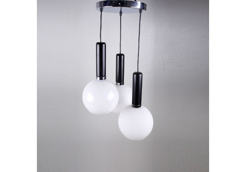 Asymmetrical Forsted Glass Shade Pendant 1970s Italy