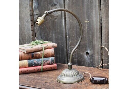 Antique Brass Fully Adjustable Weighted Bakelite Switch Task Light Desk Lamp