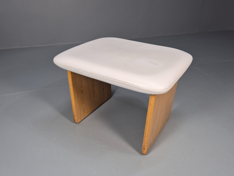 Stagg Stool Vintage Stag Furniture Stool White Vinyl And Oak 1970s Retro Eb9749 ...