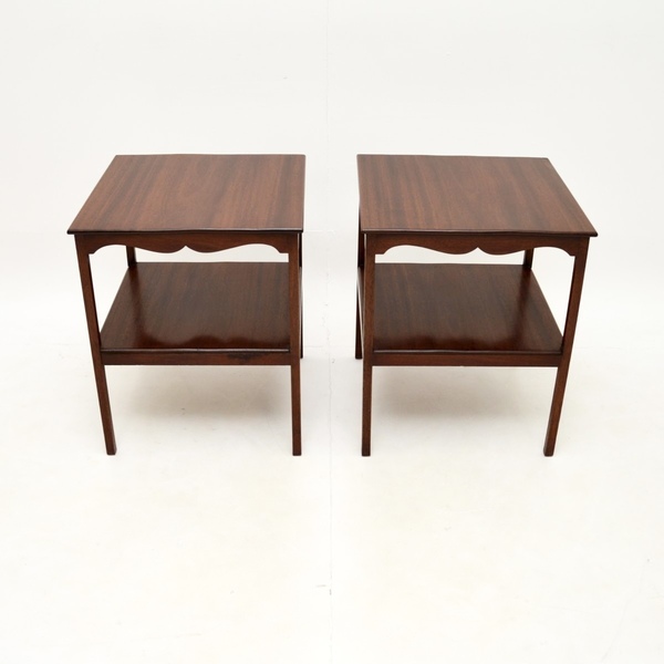 Pair Of Antique Mahogany Side Tables photo furniture