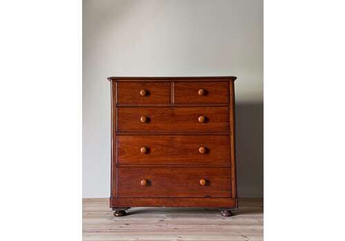 Late Victorian Mahogany Chest Of Drawers