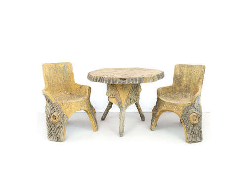 Faux Bois Garden Table And Chairs