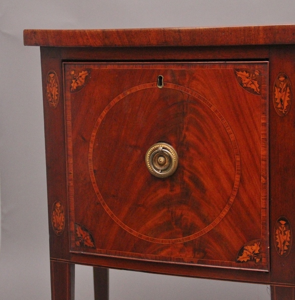 A Superb Quality Georgian Inlaid Mahogany Bowfront Sideboard photo for sale