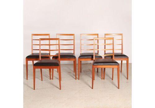 Set Of 6 Midcentury McIntosh Teak Dining Chairs