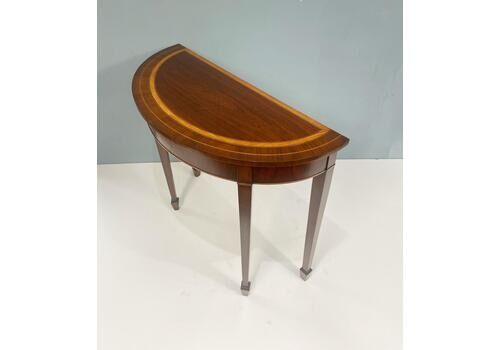 Sheraton Console Table Demi Lune Mahogany