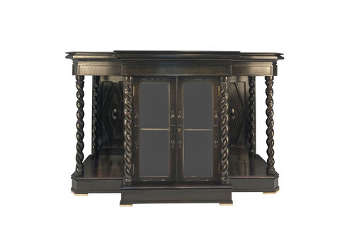 A Fine English Colonial Campaign Chiffonier In Solid Ebony, Ivory & Palisander