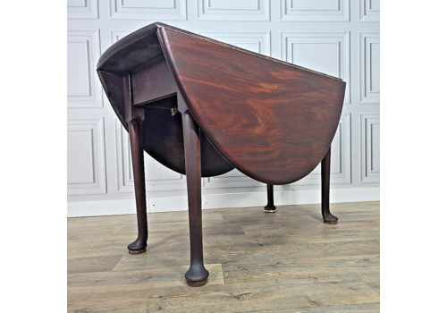 Antique Georgian Drop Leaf Table Dining Supper Table Solid Cuban Mahogany 18th C