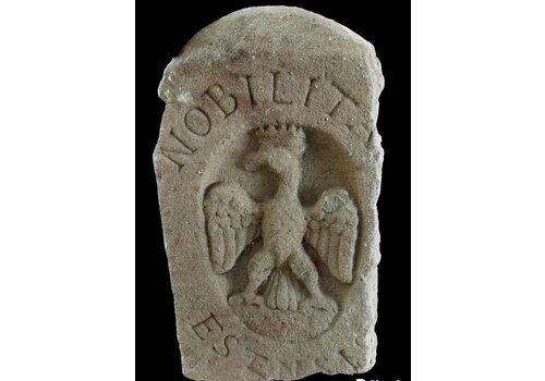 Stone Coat Of Arms Of The Canton, 15th Century, Este Family, Duchy Of Ferrara And Modena