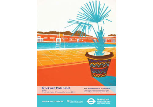 Tfl   Brockwell Park" Original Vintage Poster"