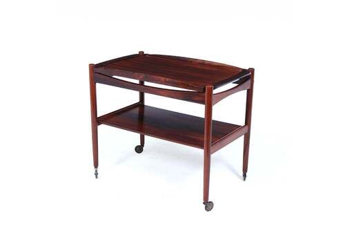 Mid Century Danish Rosewood Drinks Trolley, 1960s