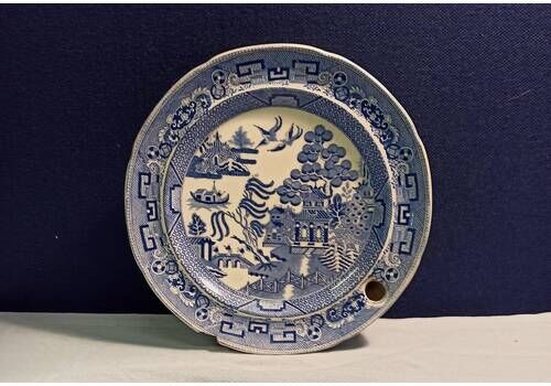 Copeland And Garrett (Late Spode) Willow Pattern Blue And White Plate Warmer C1833   1847