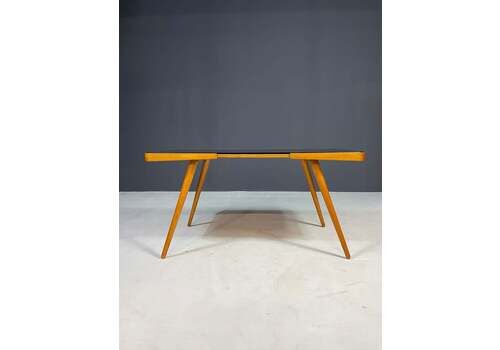 Mid Century Coffee Table By Interiér Praha With Opaxite Glass Top, 1960s