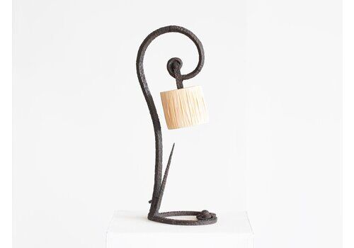 French Forged Iron Table Lamp, 1950s