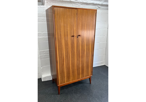 Vintage Alfred Cox Midcentury Wardrobe Retro Walnut (Delivery Available)