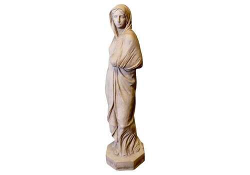 Royal Doulton Buff Terracotta Statue Of A Woman Signed C G