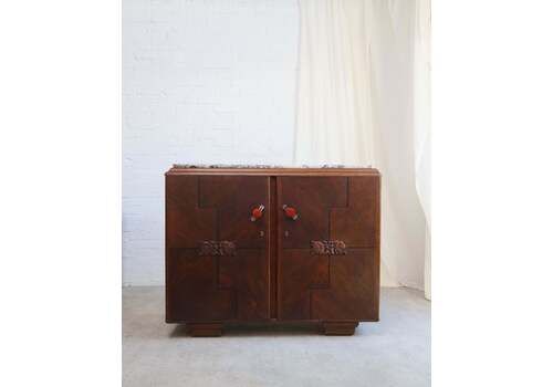 Art Deco Marble Top Sideboard