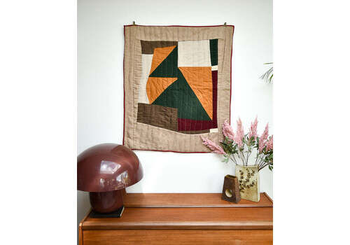 Handmade Recycled Material Patchwork Wall Hanging