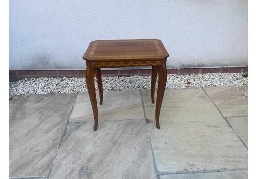 Musical Marquetry Side Table, Sewing Table,Plant Stand, Occasional Table