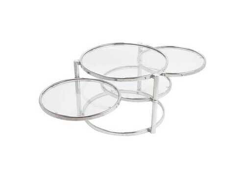 Vintage   Leitmotiv   Dutch Design   Coffee Table   Chrome, Rotatable Platforms   Xl (63cm ø)