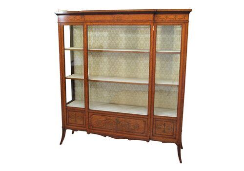 Antique Edwardian Satinwood Edwards & Roberts Cabinet