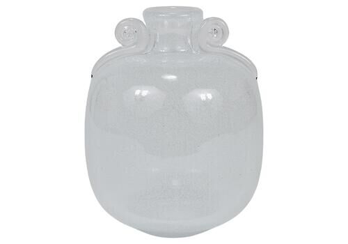 Seguso Vetri D’arte Pulegoso Bubble Vase With Handles, Murano, Italy 1950s