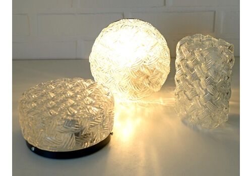 Vintage Sconces / Set Of 3 / Wall Lamp / Mid Century / Flush Mount Light / Ceiling Light Cover / Yugoslavia 1980