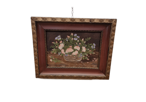 Vintage Oil Painting Flowers H. Storm, 1970s