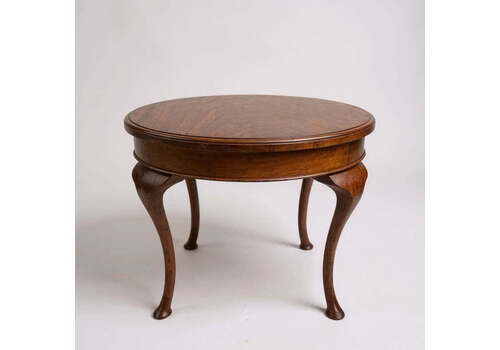 Mid Century Modern Teak Round Coffee Table – Sculptural Danish Style With Rich Wood Grain