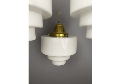Theo Large Stepped Opaline Pendant Light