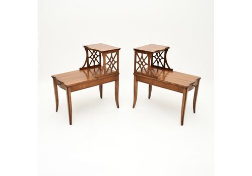 Pair Of Antique Regency Style Mahogany Side Tables