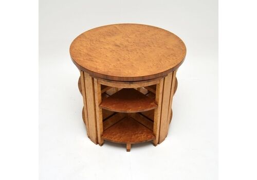 Art Deco Birds Eye Maple Nesting Coffee Table