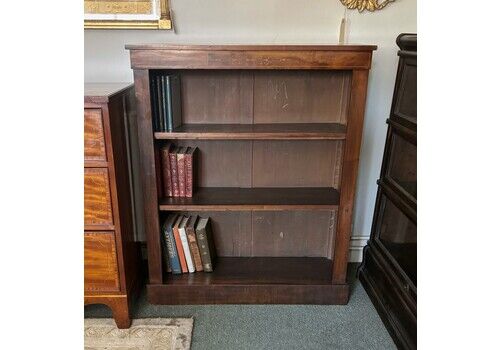 Small Victorian Walnut Open Bookcase