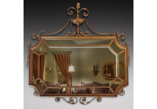 Adam Revival Late 19thc Gilt Gesso Mirror
