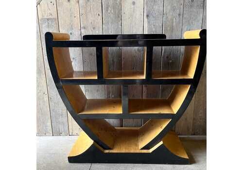 Vintage Art Deco Style Burr Maple Pigeon Hole Console Table