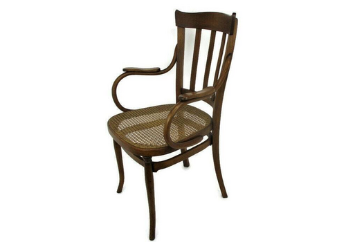 Thonet Style Loung Arm Chair Bistro Ice Cream Parlor Cane Rush Seating Plywood W